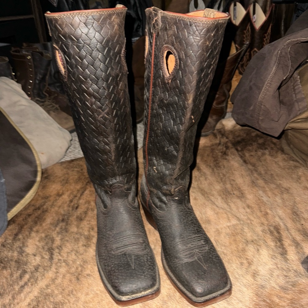 Twisted X Black and Brown Men's Boots - Picture 2 of 3